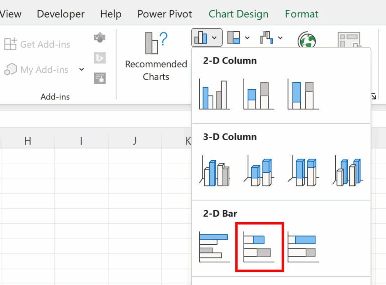 Excel Create Stacked Bar Chart With Subcategories