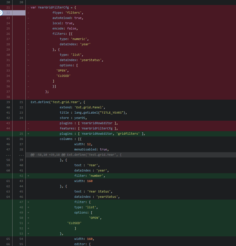 Extjs 4 Column Chart Example