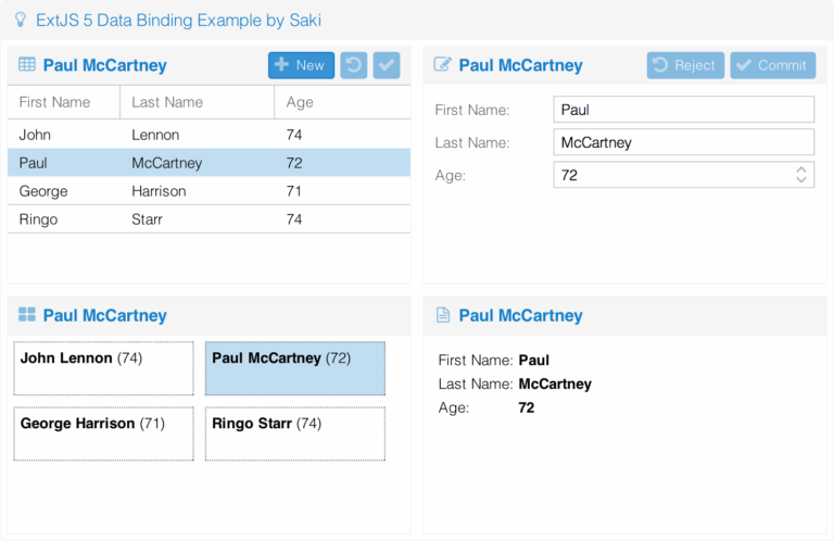 ExtJS 5 Complex Data Binding Using MVVM Learn From Saki