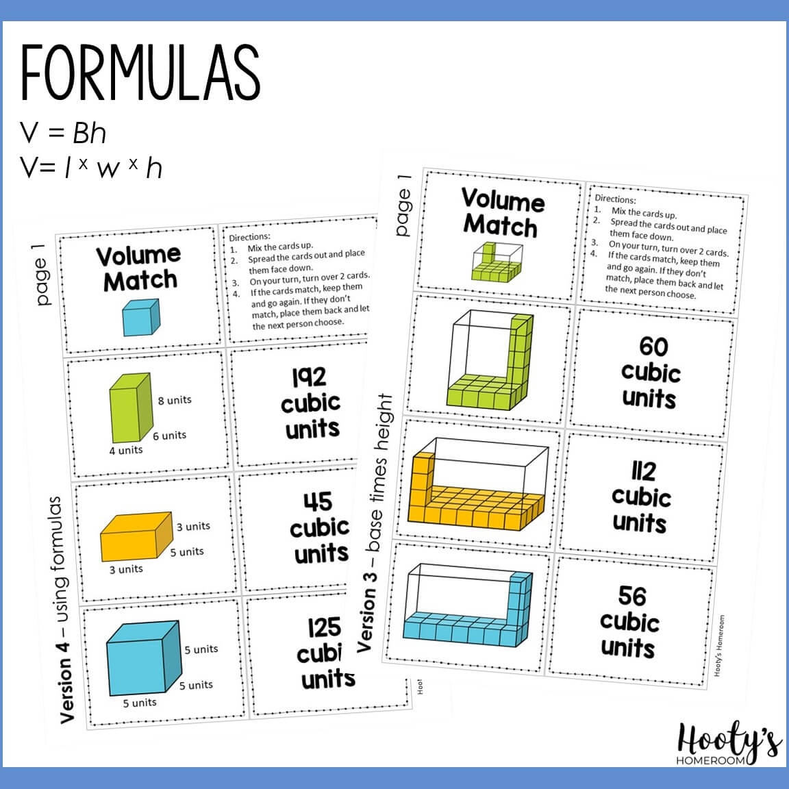 Finding Volume Of Rectangular Prisms Practice Activity Hooty s 