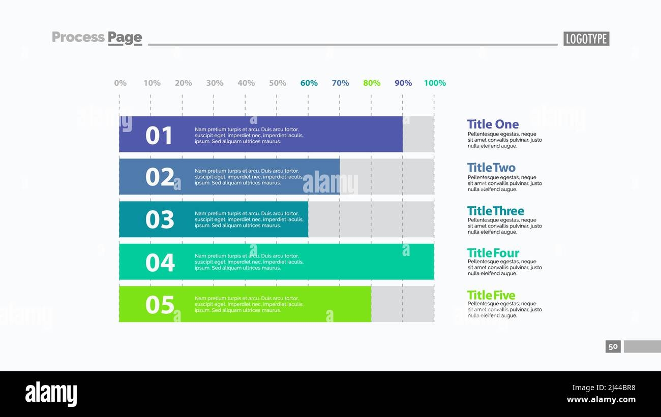 Five Horizontal Bars Chart Business Data Percentage Graph Column Creative Concept For Infographic Templates Presentation Report Can Be Used F Stock Vector Image U0026 Art Alamy