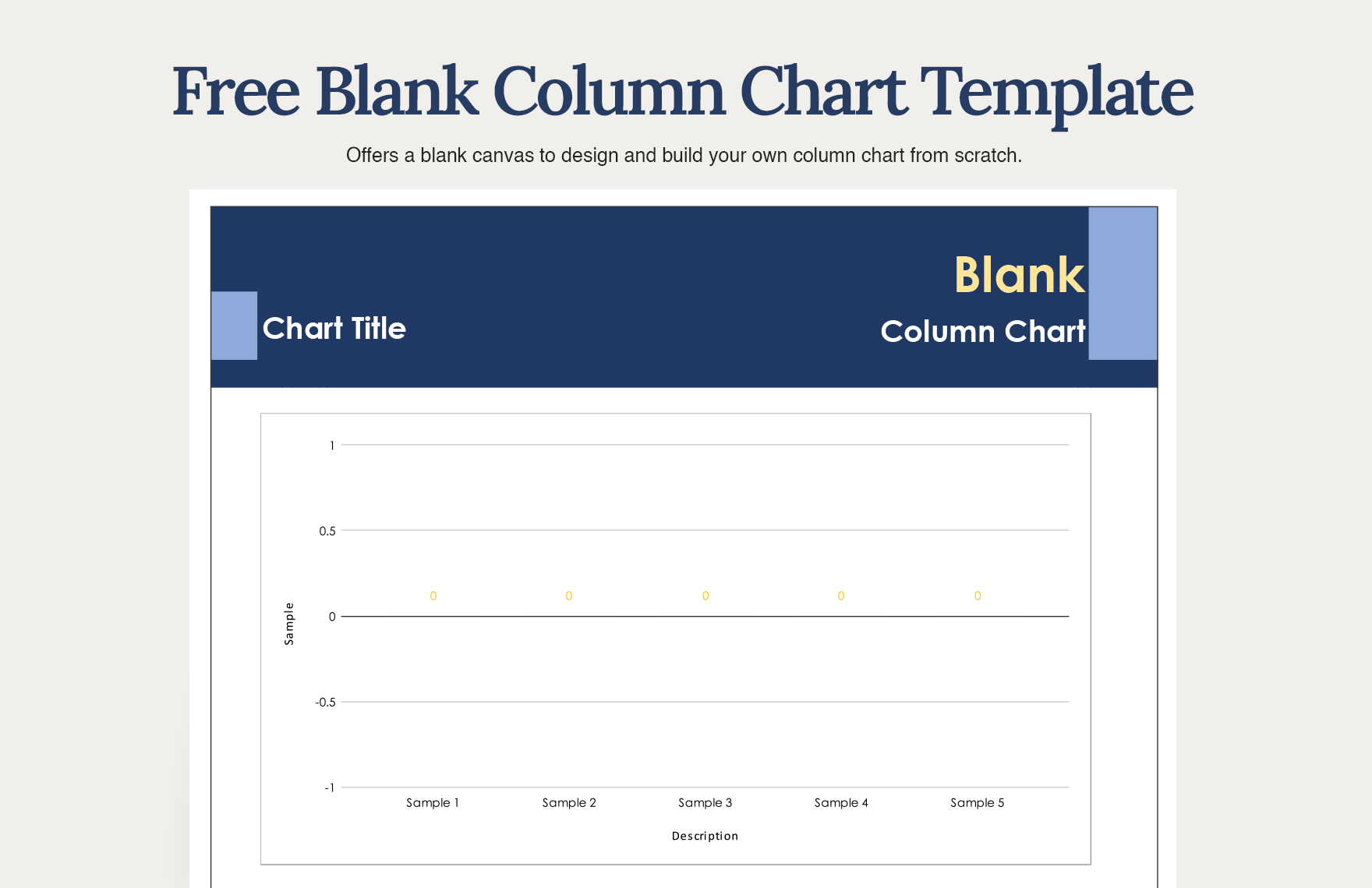 Blank 5 Column Chart Template
