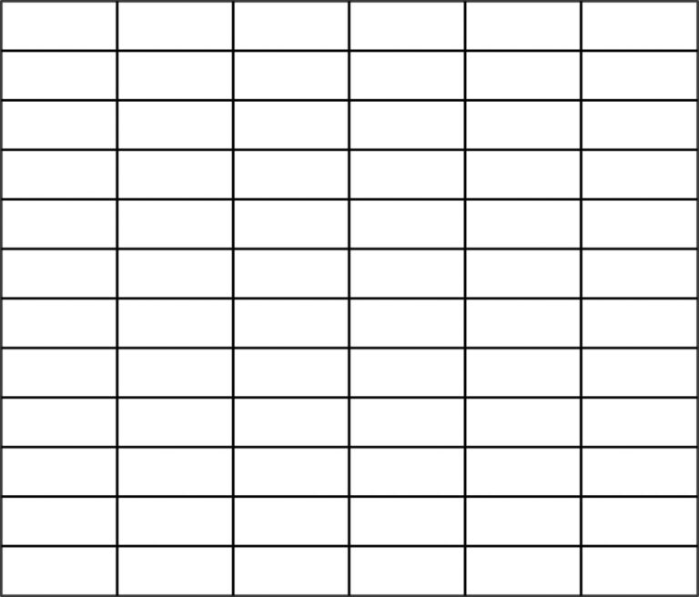 Free Printable 6 Column Chart Templates PDF Printables Hub