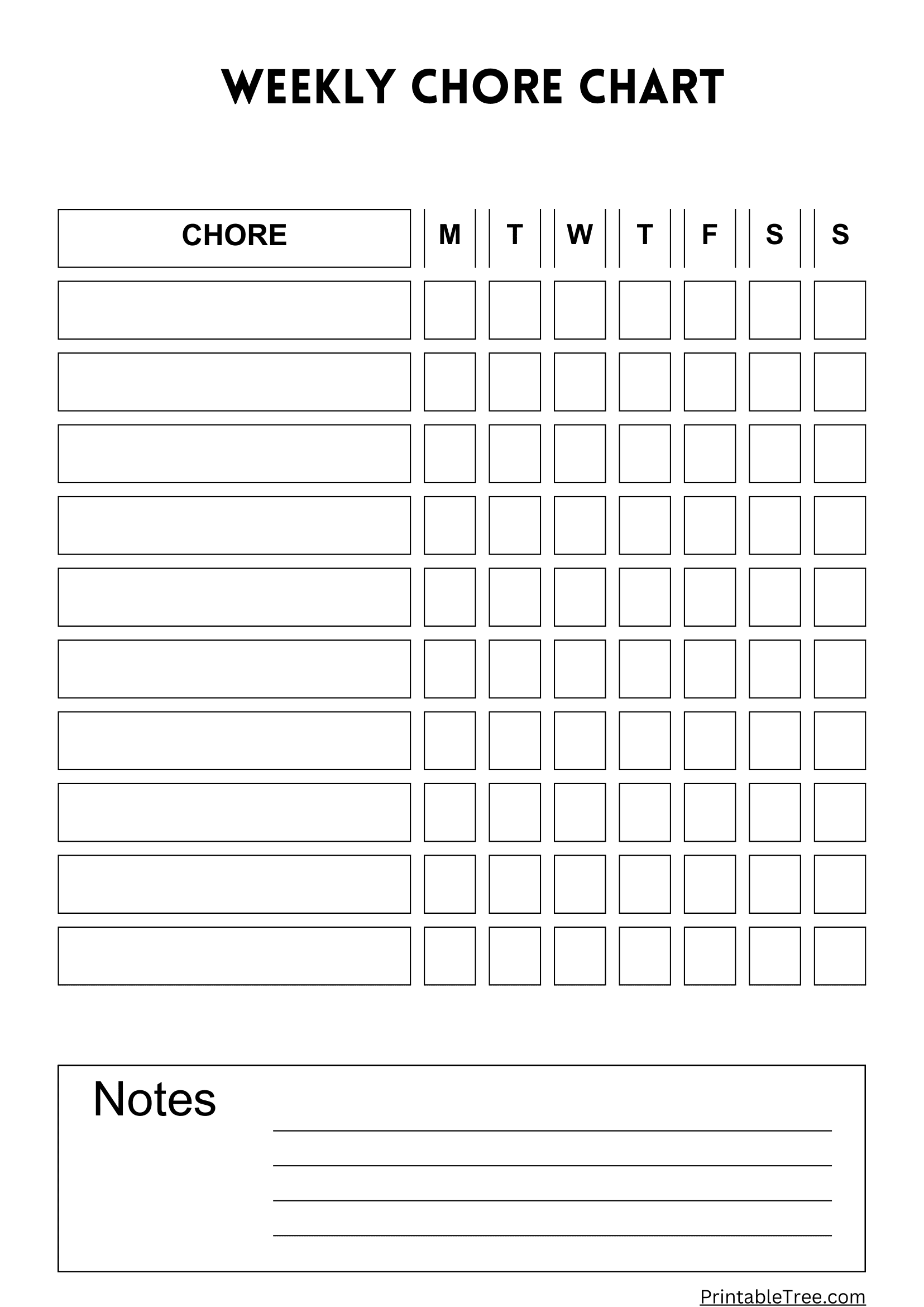 Printable Word 4 Column Chart Template