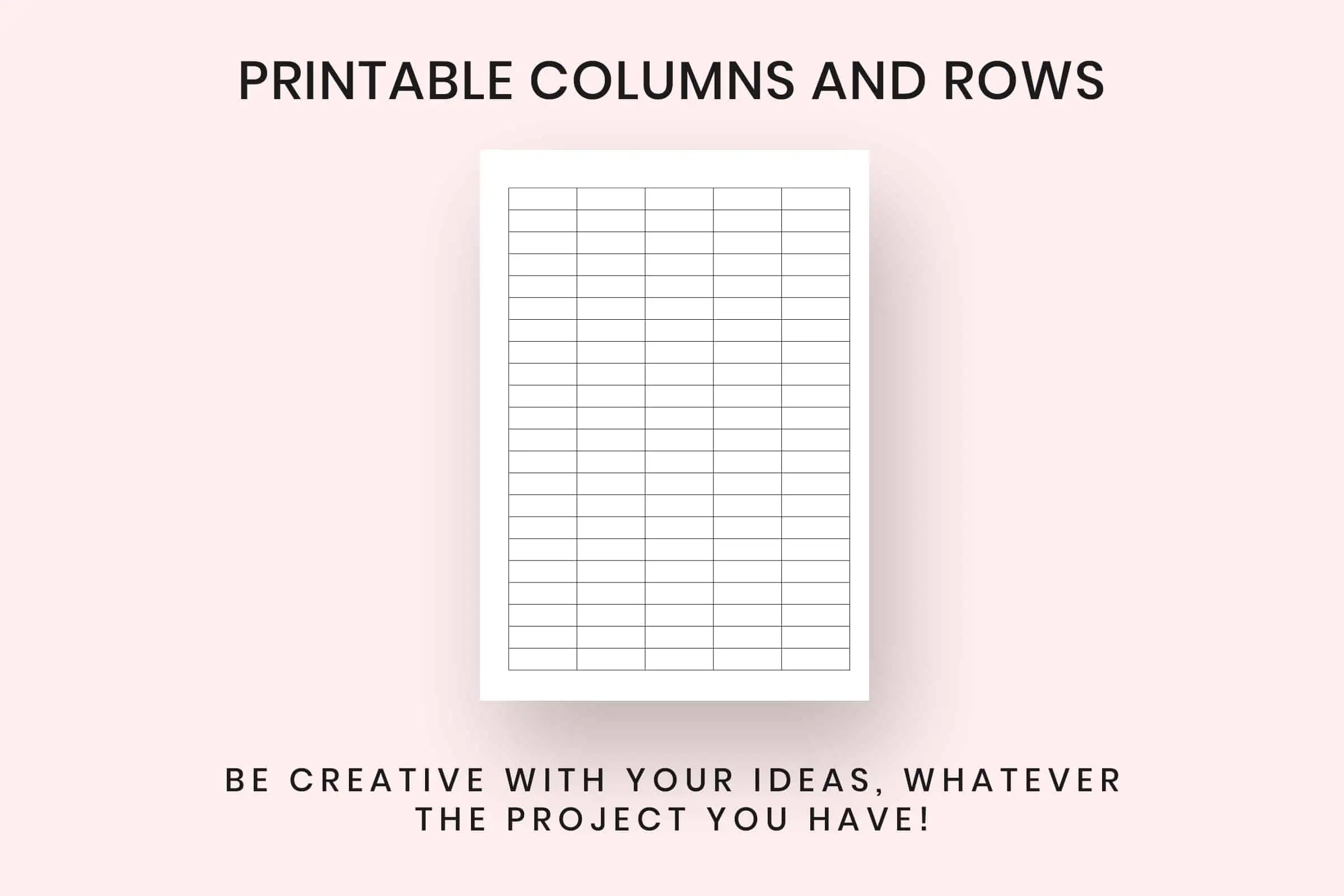 Free Printable Columns And Rows SnapyBiz