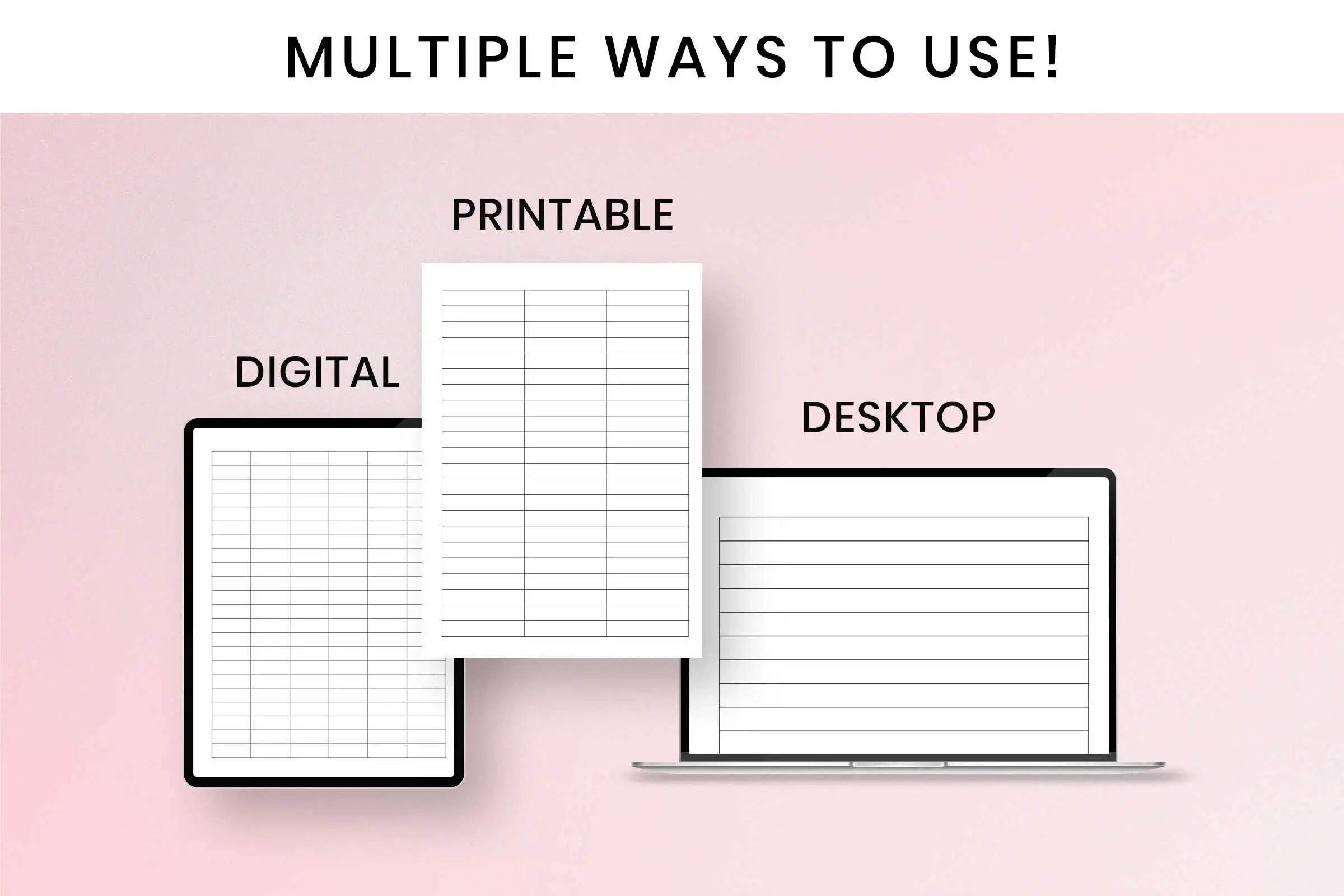 Free Printable 4 Column Chart