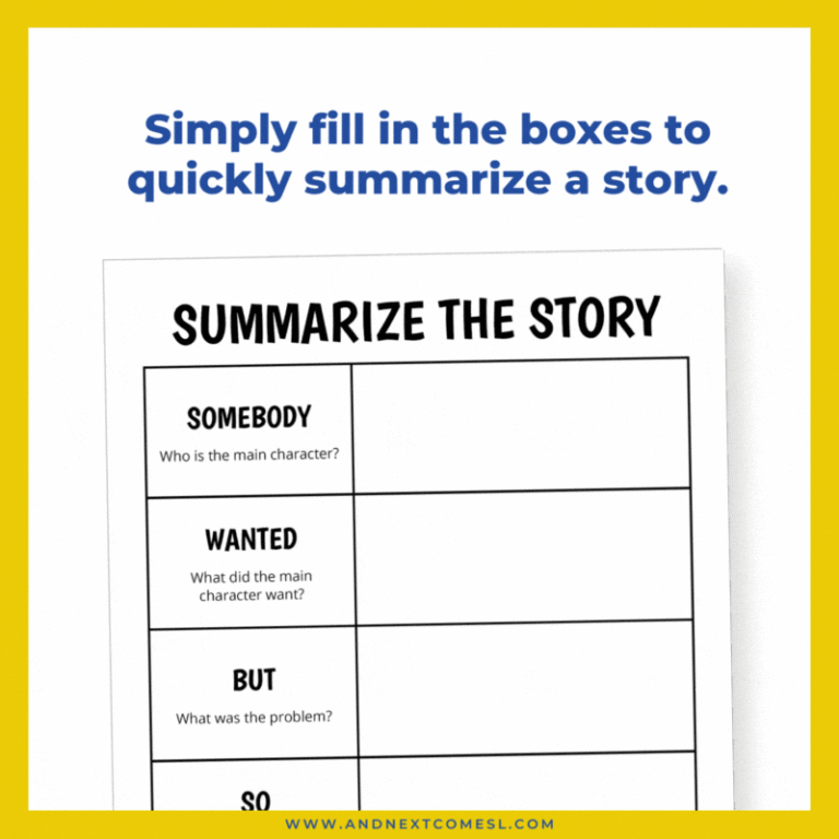 Free Somebody Wanted But So Then Graphic Organizers And Next 