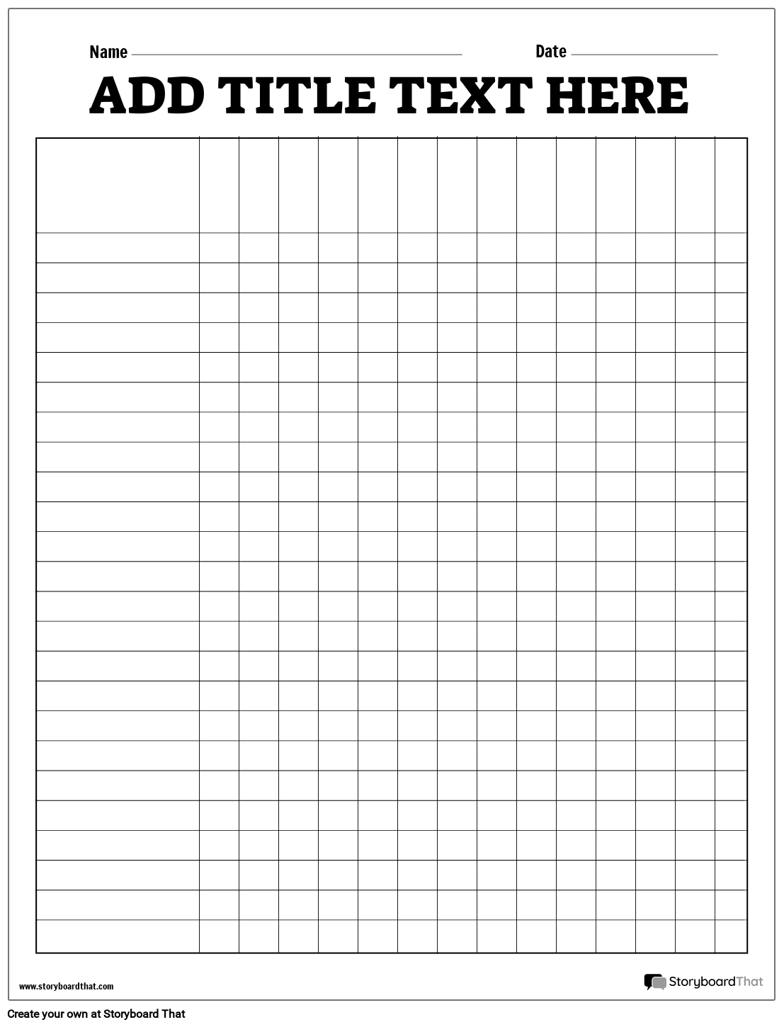 Table Chart 2 Columns