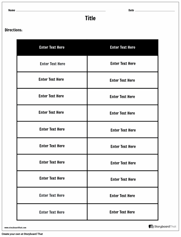 Free Table Maker Create Charts For Education Easily