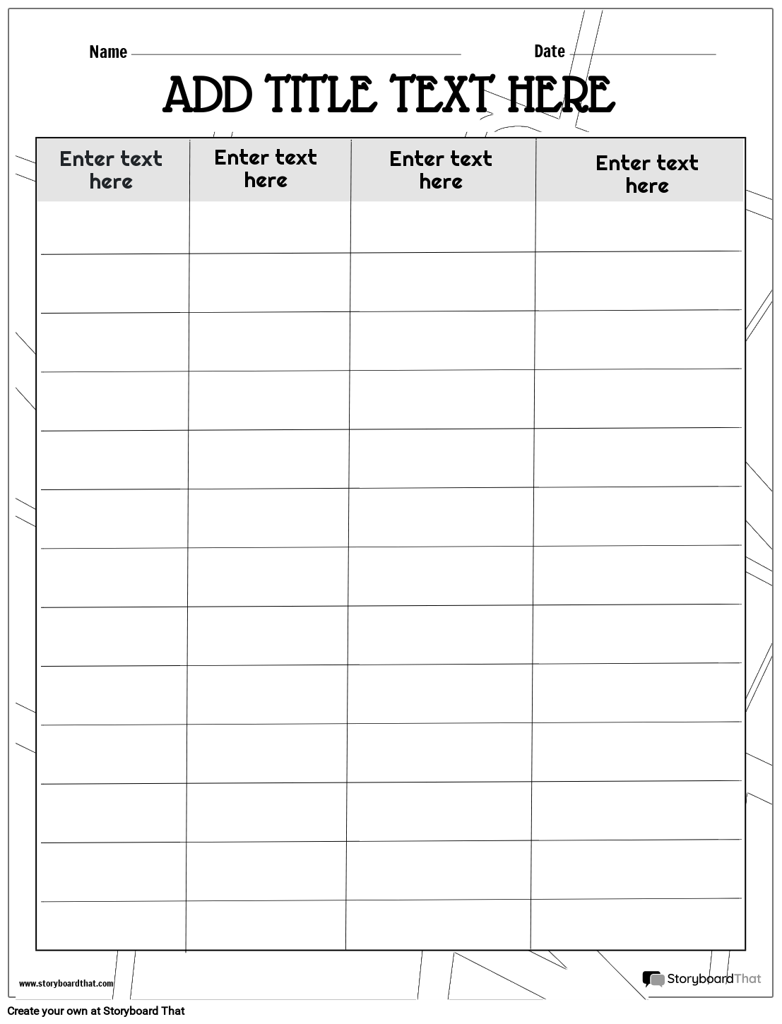 Free Table Maker Create Charts For Education Easily