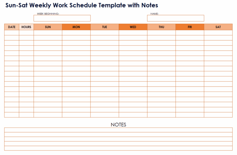 Free Work Schedule Templates For Word And Excel Smartsheet