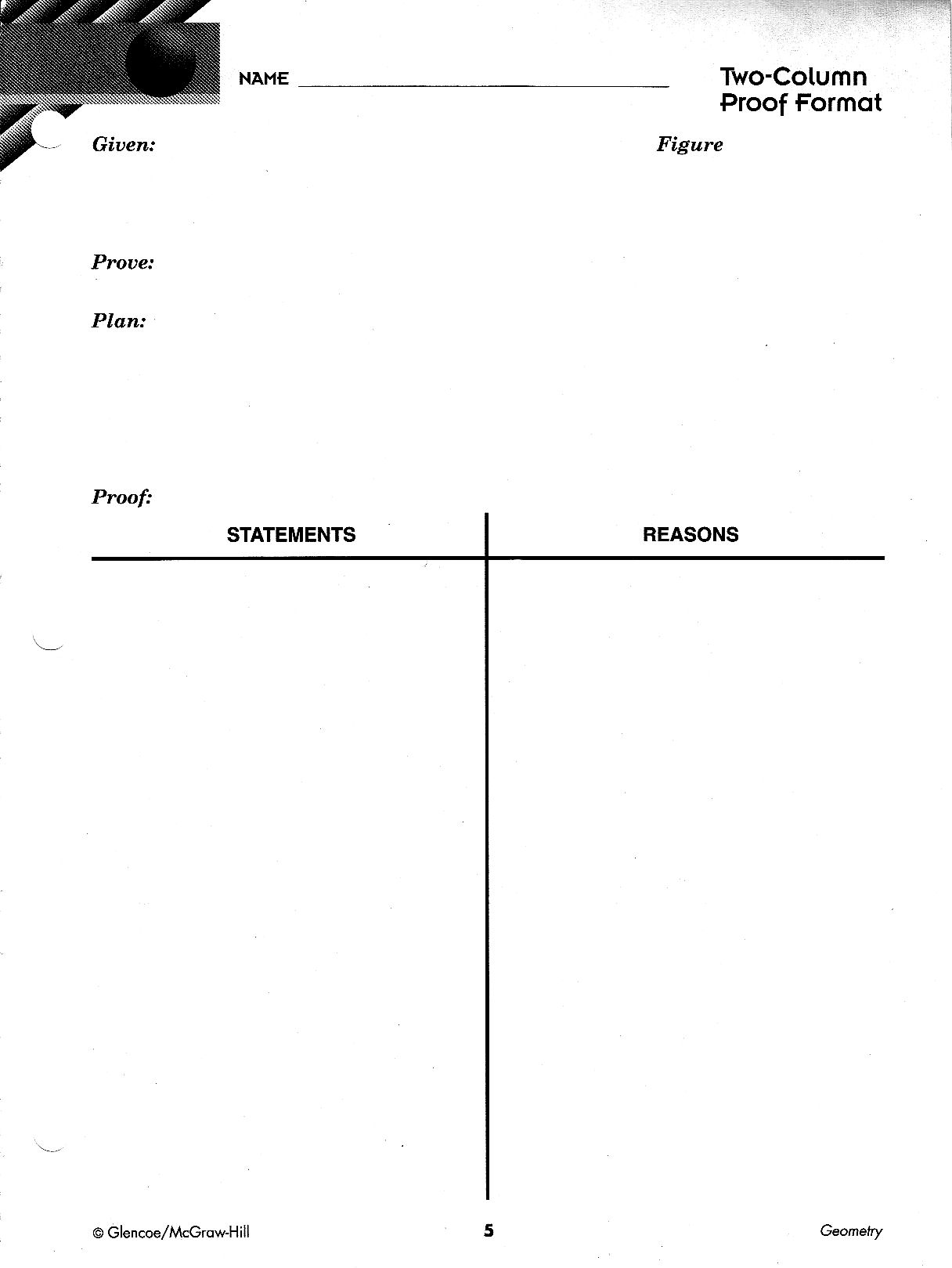 Blank Charts With Two Columns