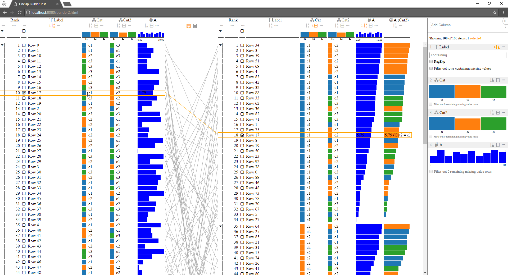 V3js Multi Column Chart