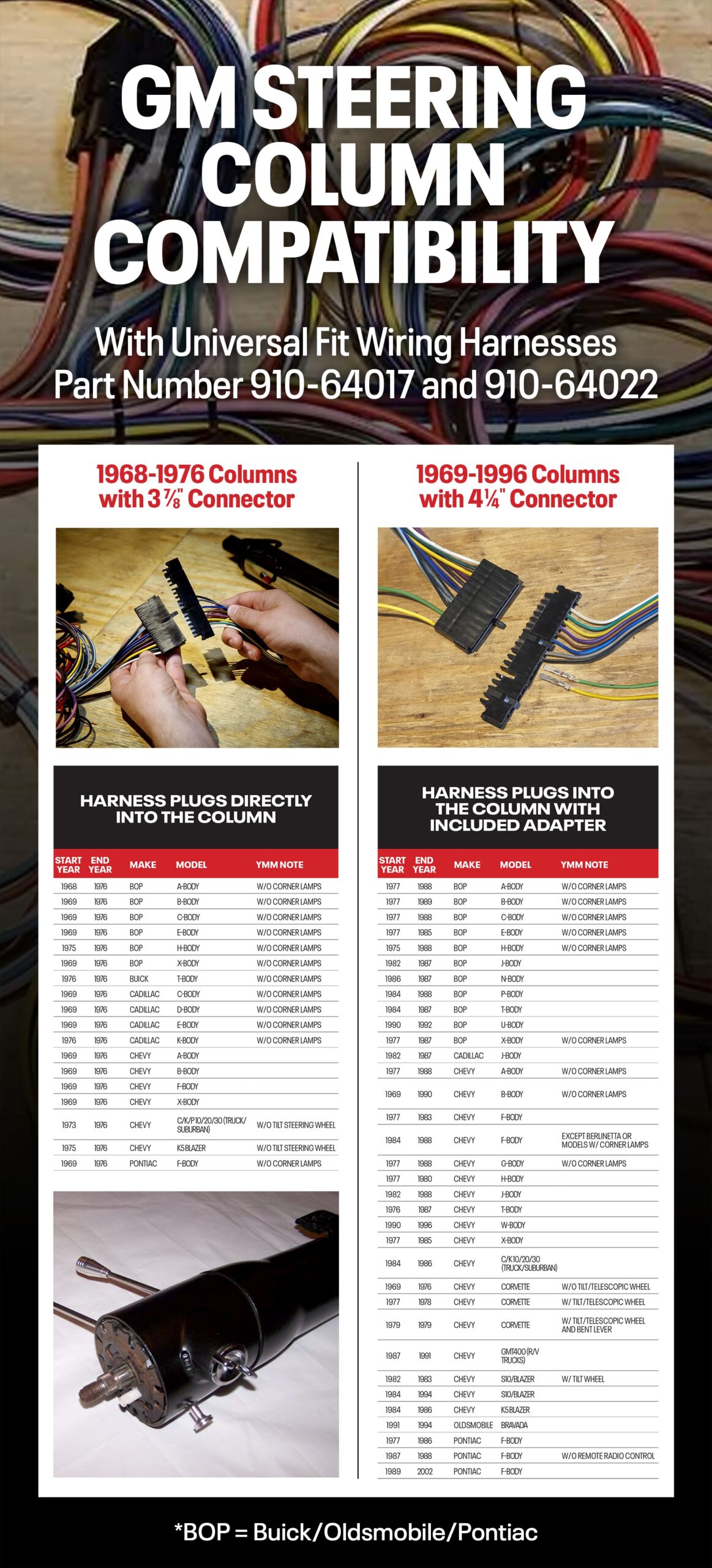 GM Steering Column Compatibility Interchange U0026 Repair Guide