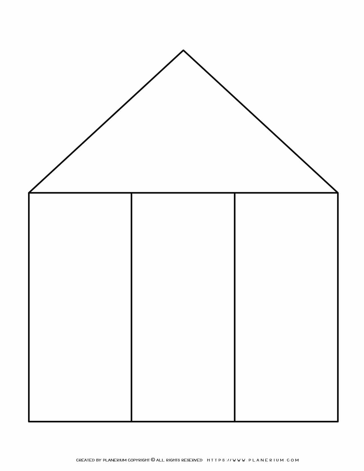 Graphic Organizer Templates House Chart Three Columns Chart Planerium