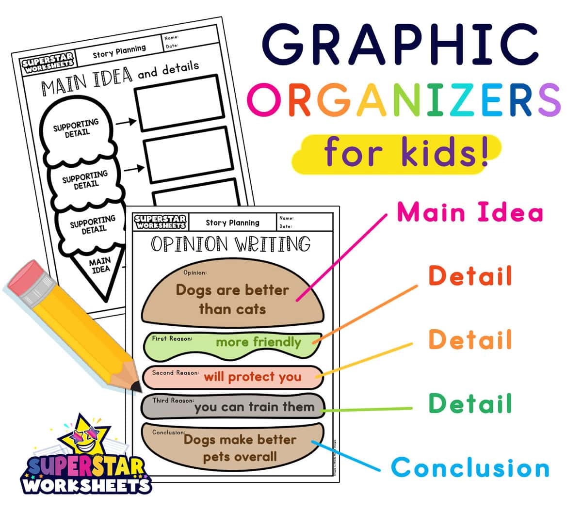 Graphic Organizers Free Printables Superstar Worksheets
