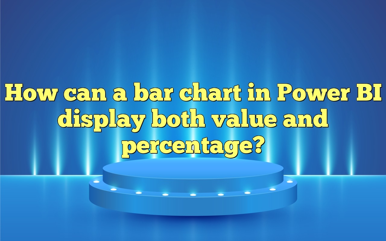 How Can A Bar Chart In Power BI Display Both Value And Percentage 