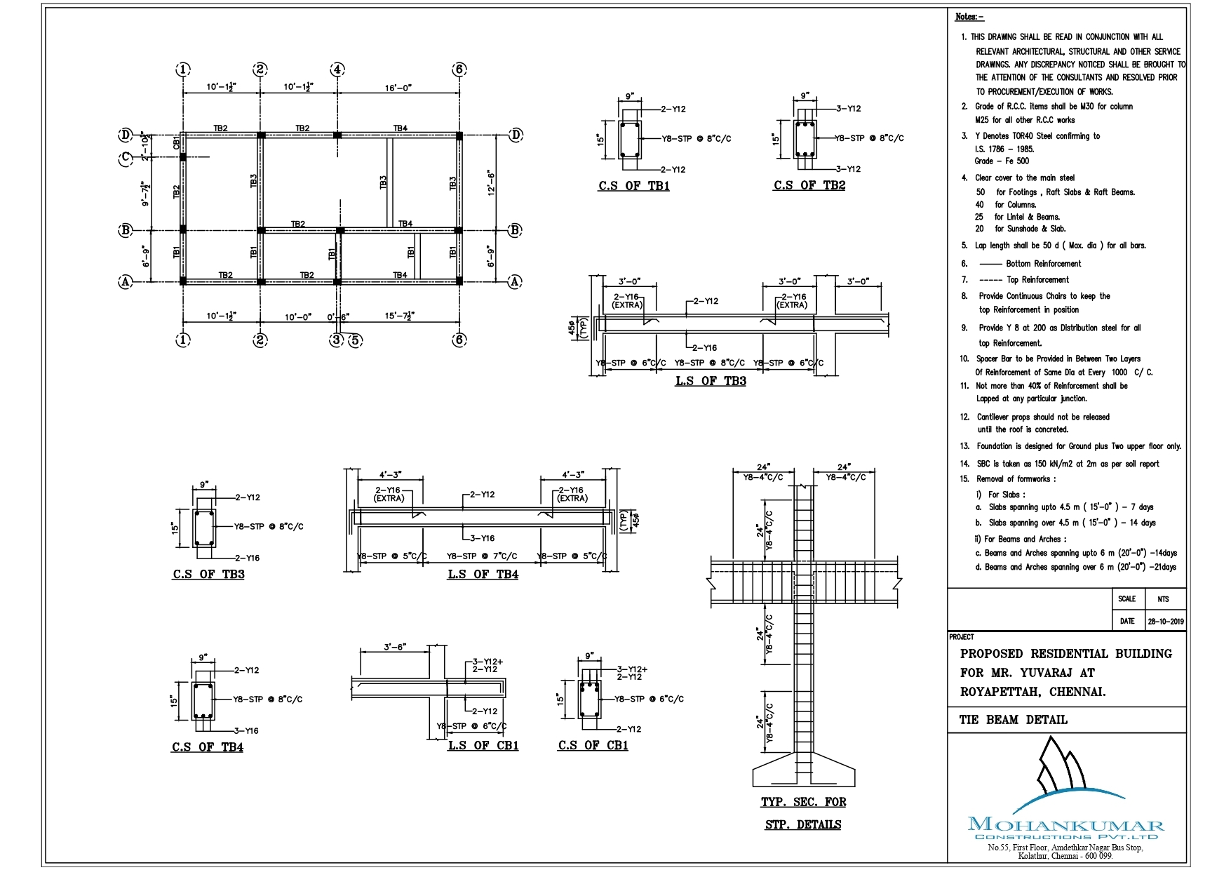 How Many Rods In The Column Required For Residential Buildings 
