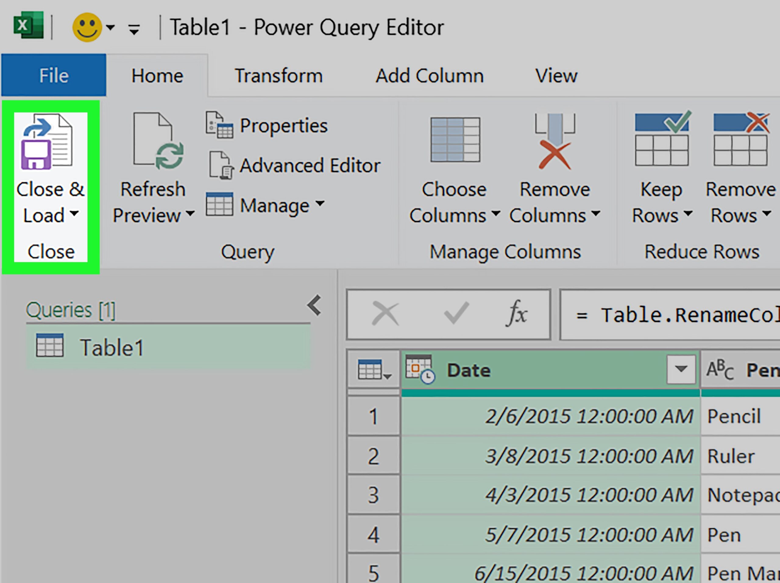 Link Two Chart Columns Headers Together
