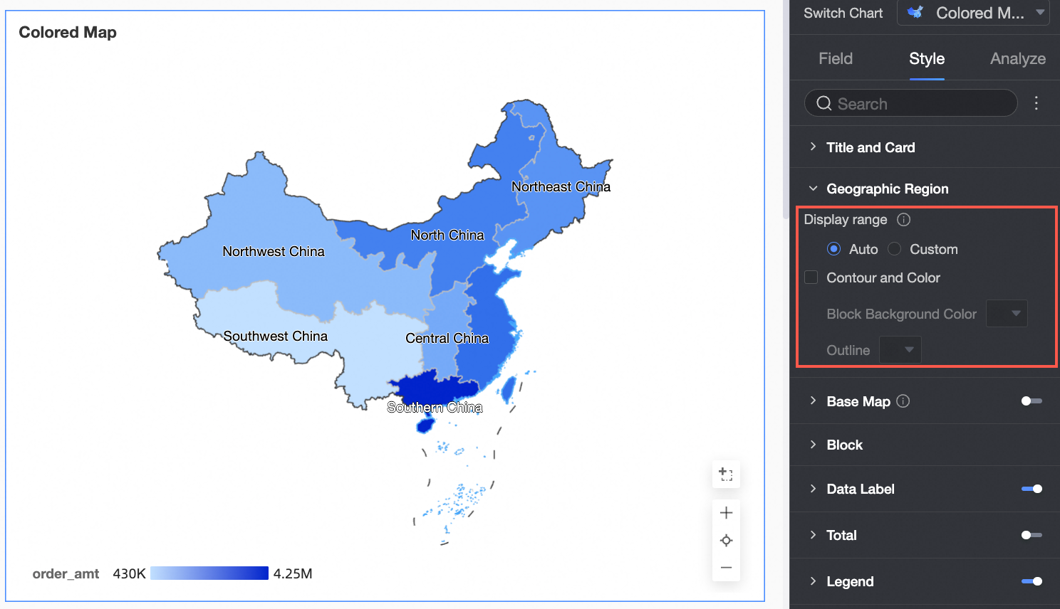 How To Add Data And Configure Styles For A Colored Map Quick BI Alibaba Cloud Documentation Center
