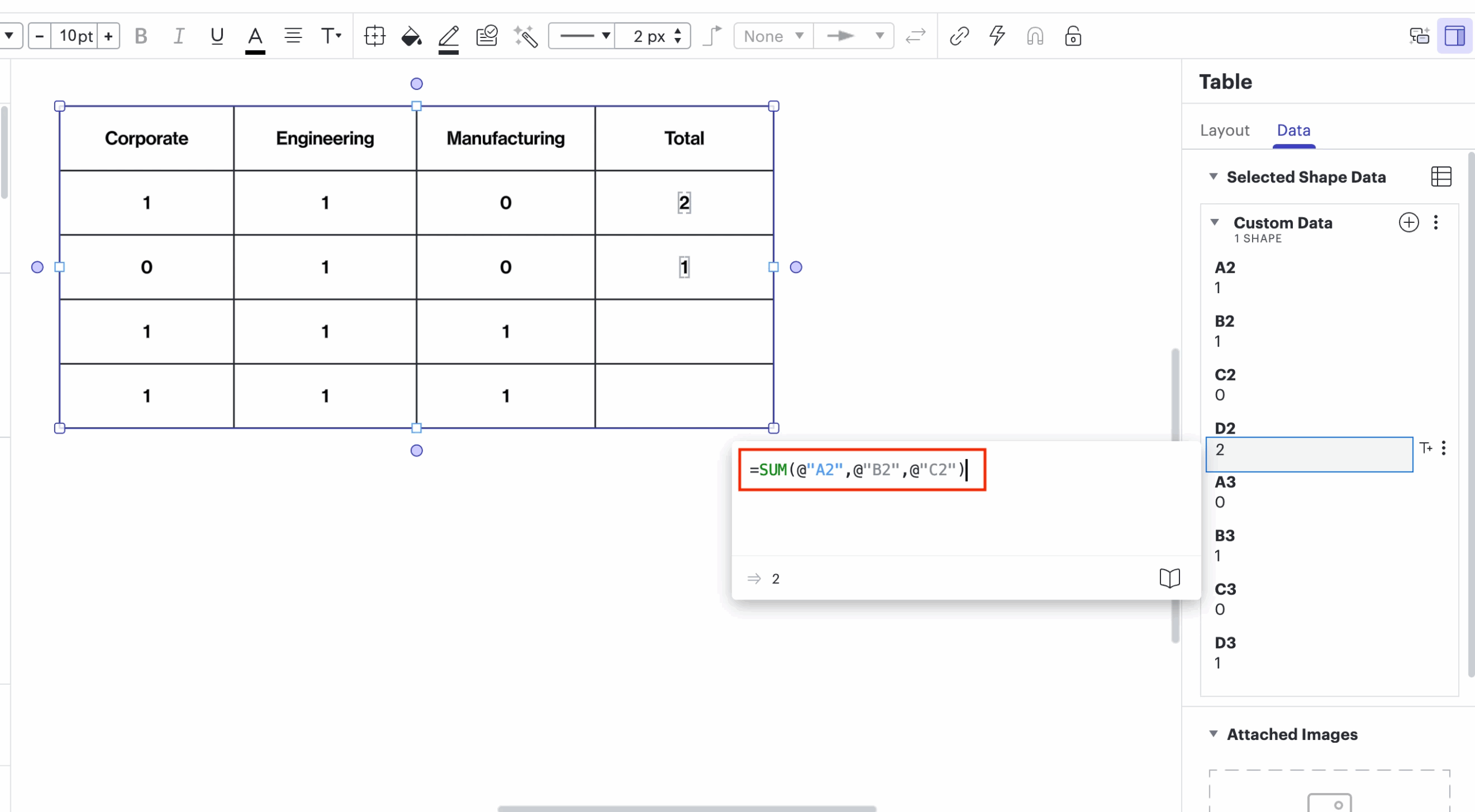 How To Add Formula To Table To Sum Columns Community
