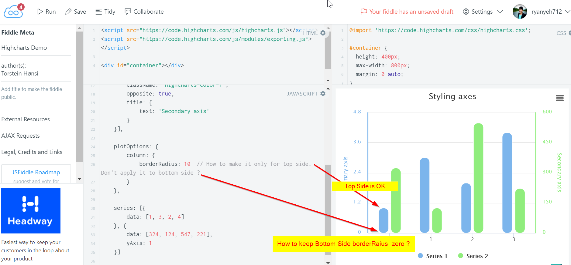 How To Apply BorderRadius Only For Top Side Of Column Or Bar In Highchart Stack Overflow