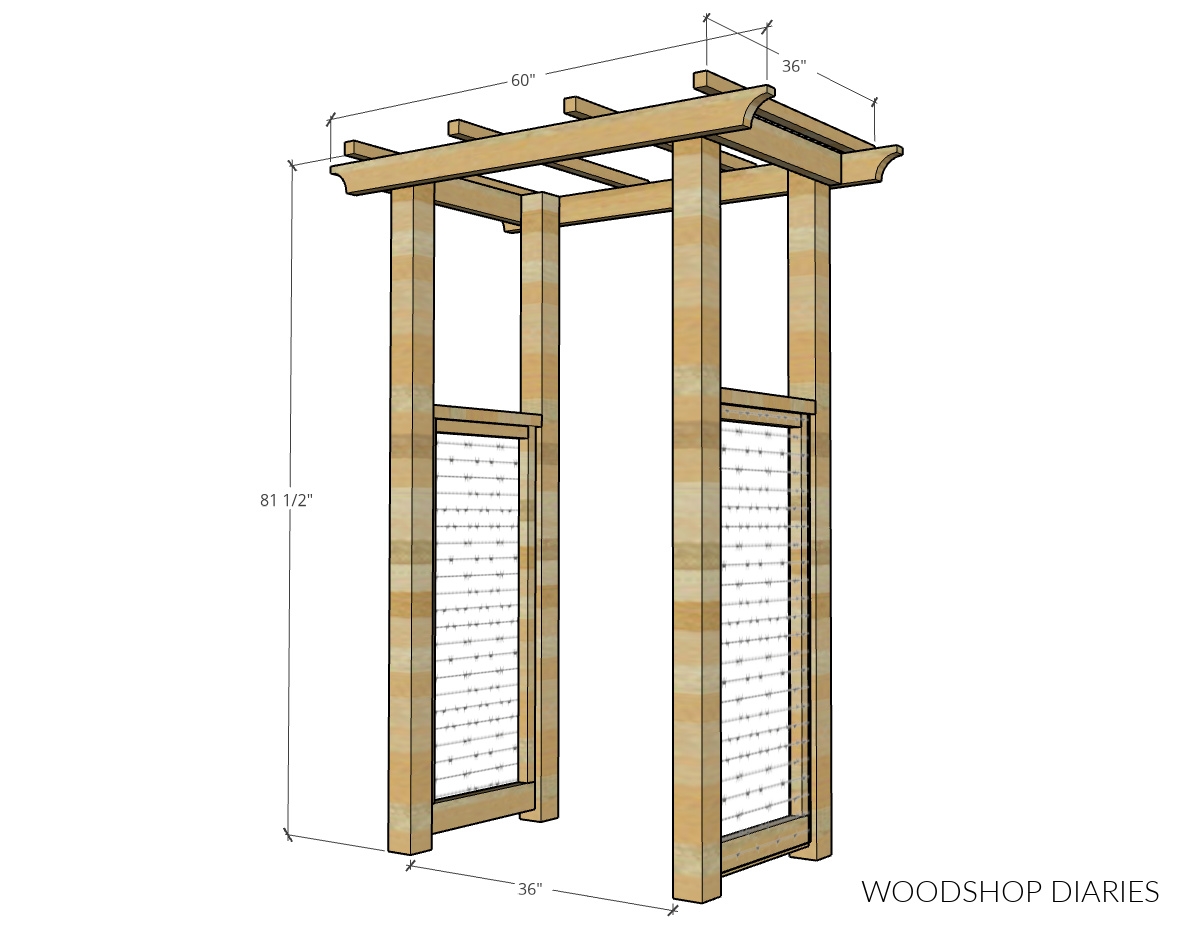 How To Build A Garden Arbor Building Plans With Optional Gate