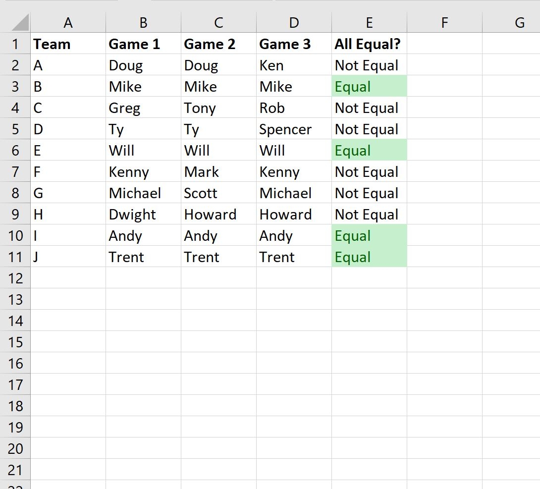 How To Compare Three Columns In Excel With Example 