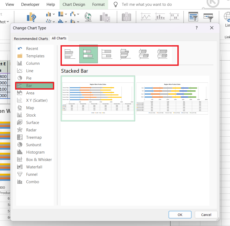 Word Add Horizontal Columns Chart