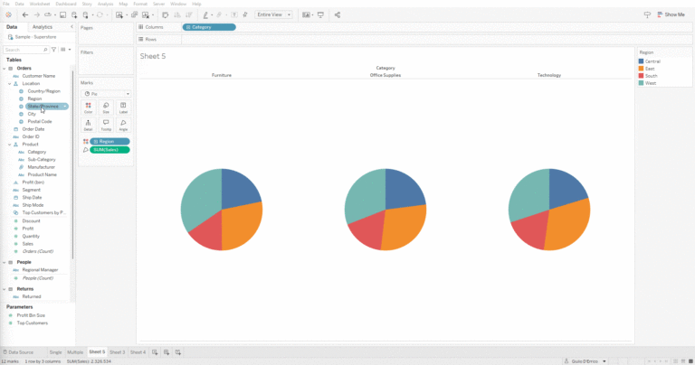 How To Create A Pie Chart In Tableau Visualitics