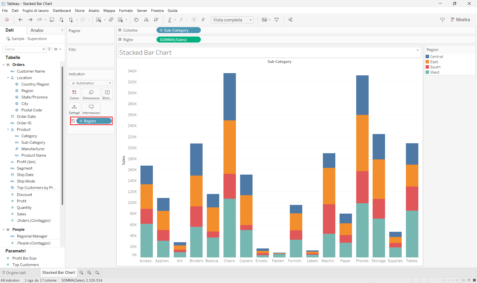 How To Create A Stacked Bar Chart In Tableau Visualitics