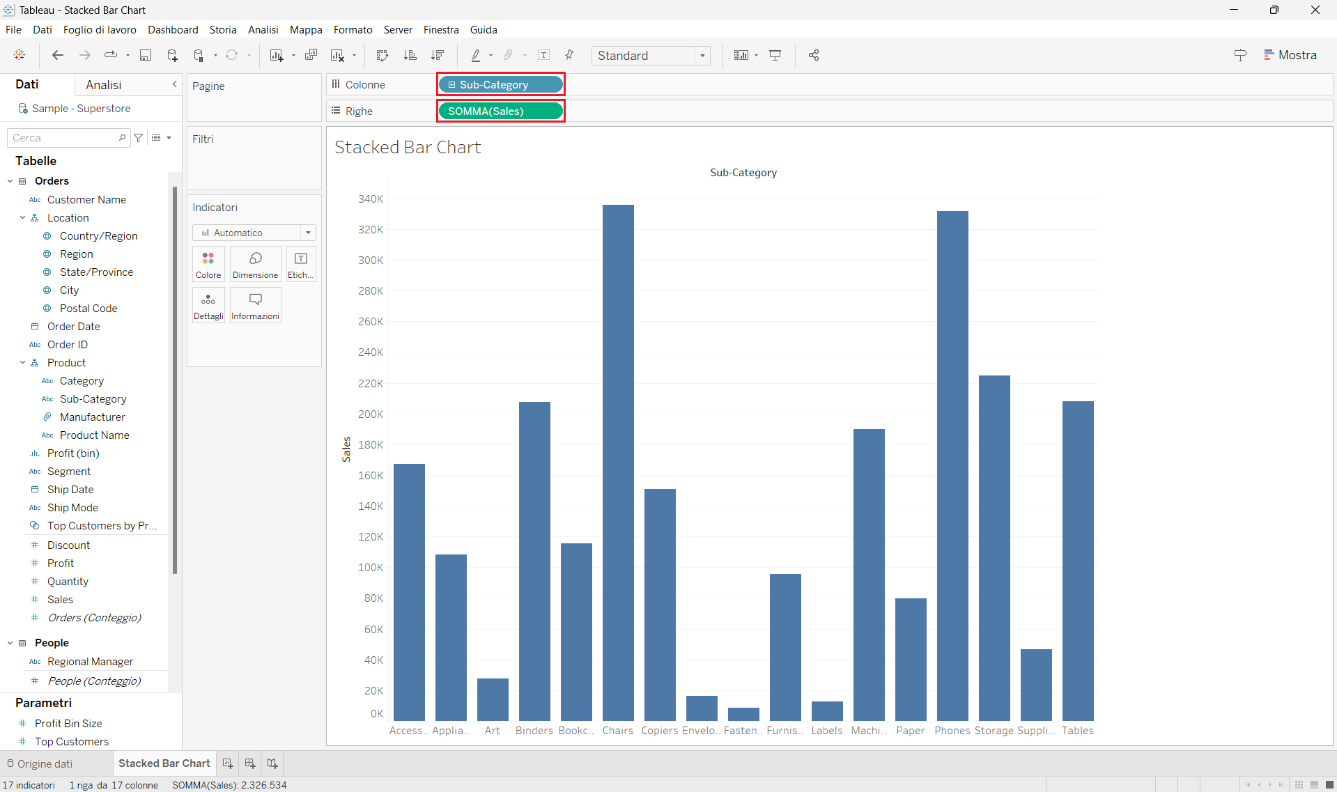 How To Create A Stacked Bar Chart In Tableau Visualitics