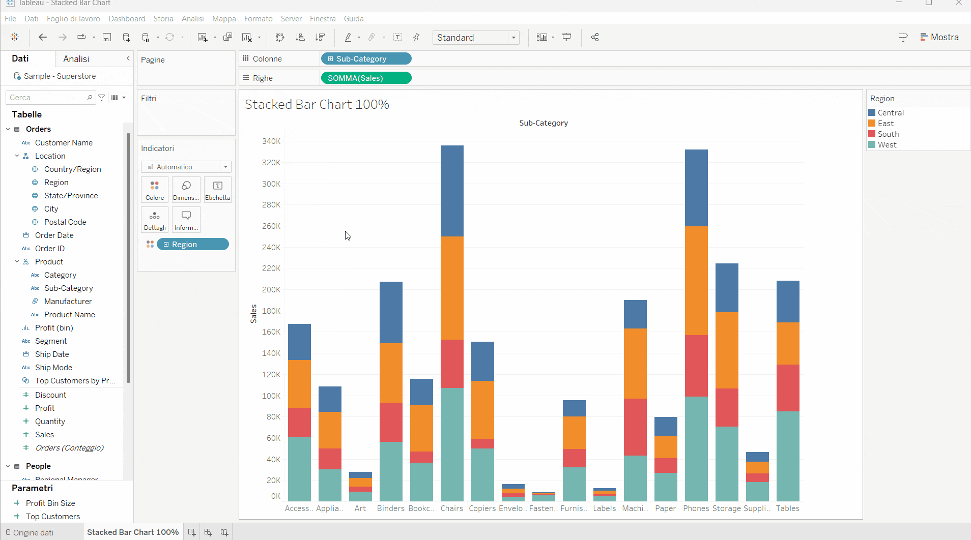 How To Create A Stacked Bar Chart In Tableau Visualitics