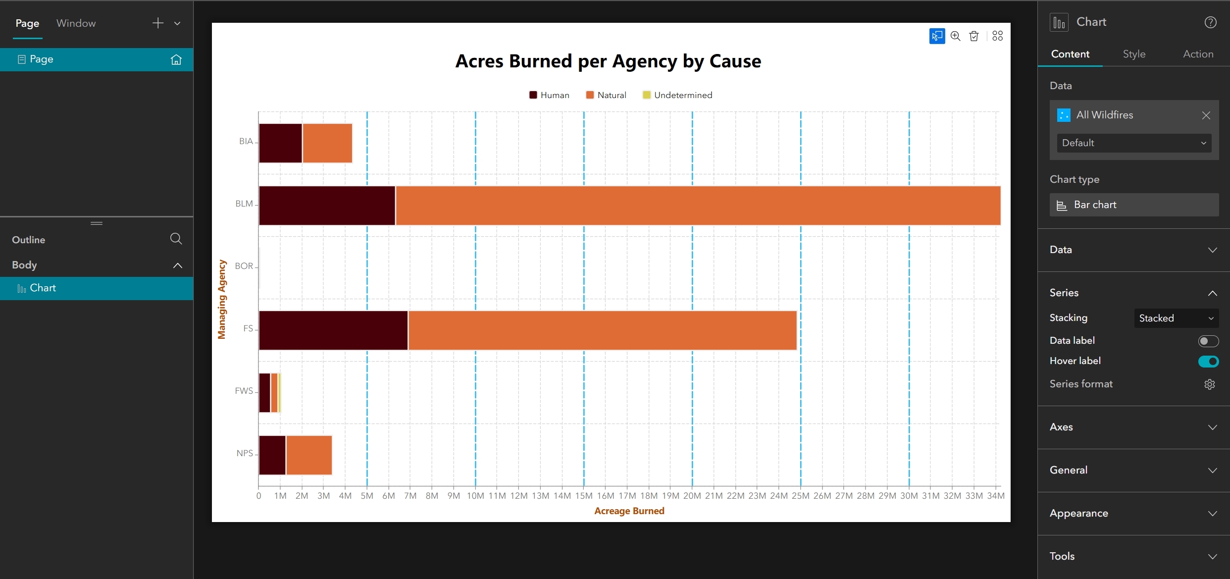 How To Customize A Stacked Bar Chart With A Split By In Experience Builder Geospatial Training Services