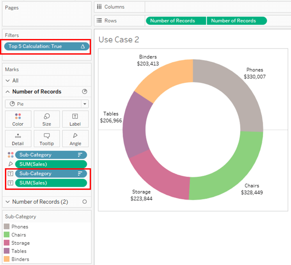 How To Display Top N And Total In A Donut Chart Using Tableau USEReady