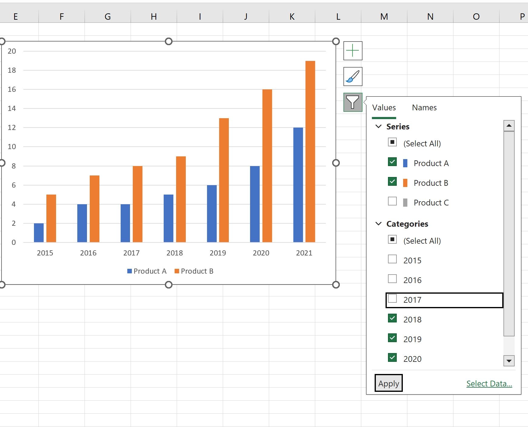 How To Filter A Chart In Excel With Example 