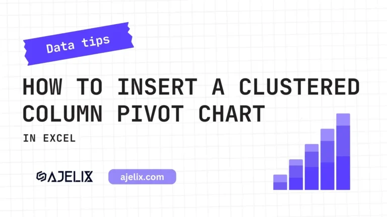 How To Insert A Clustered Column Pivot Chart In Excel AI For 