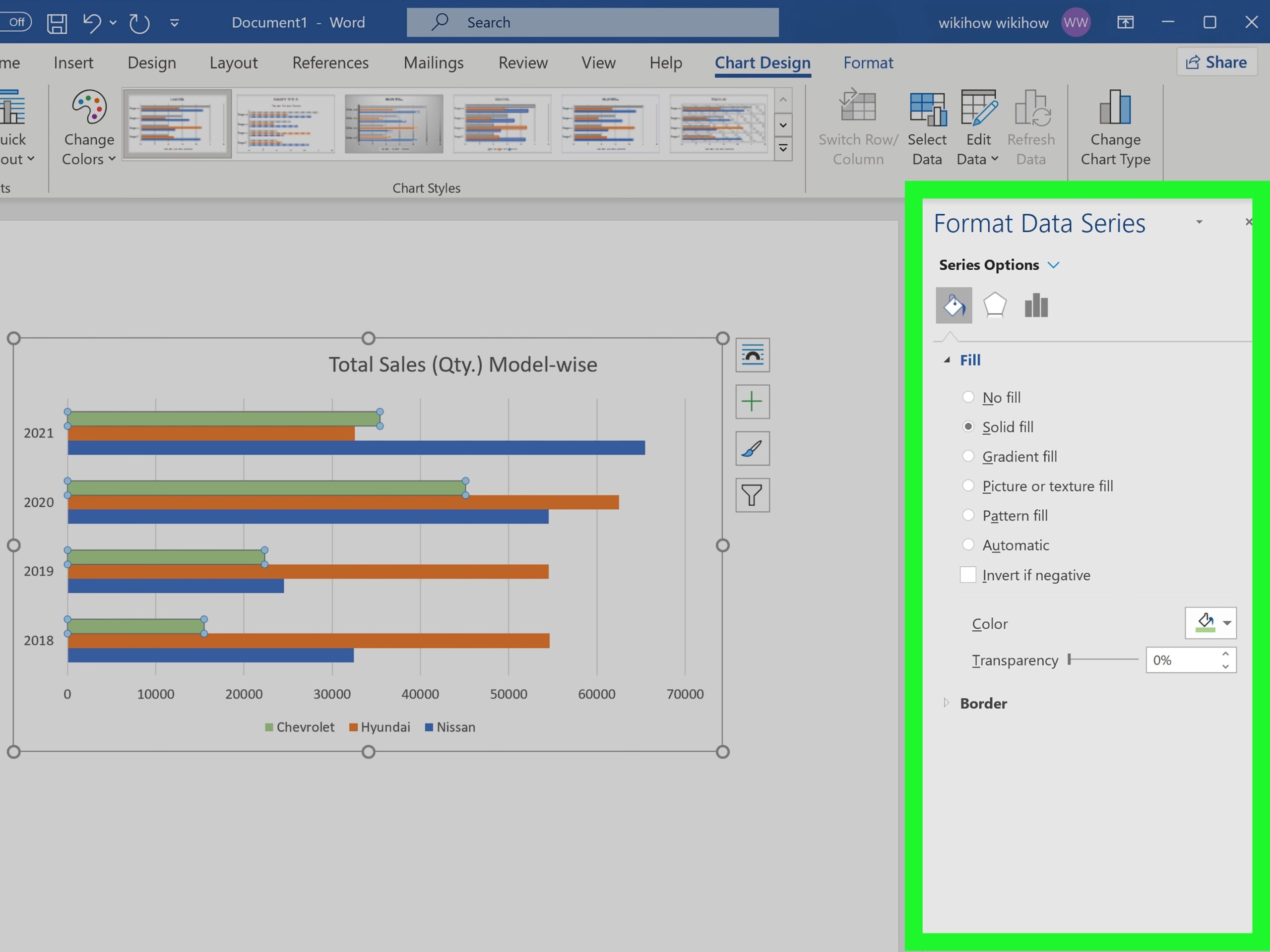 3d Clustered Column Chart In Word