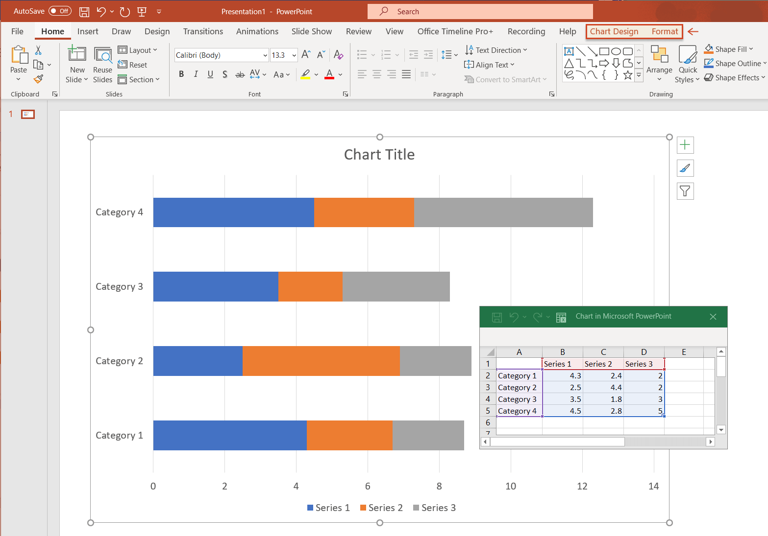 Simple Column Chart Powerpoint