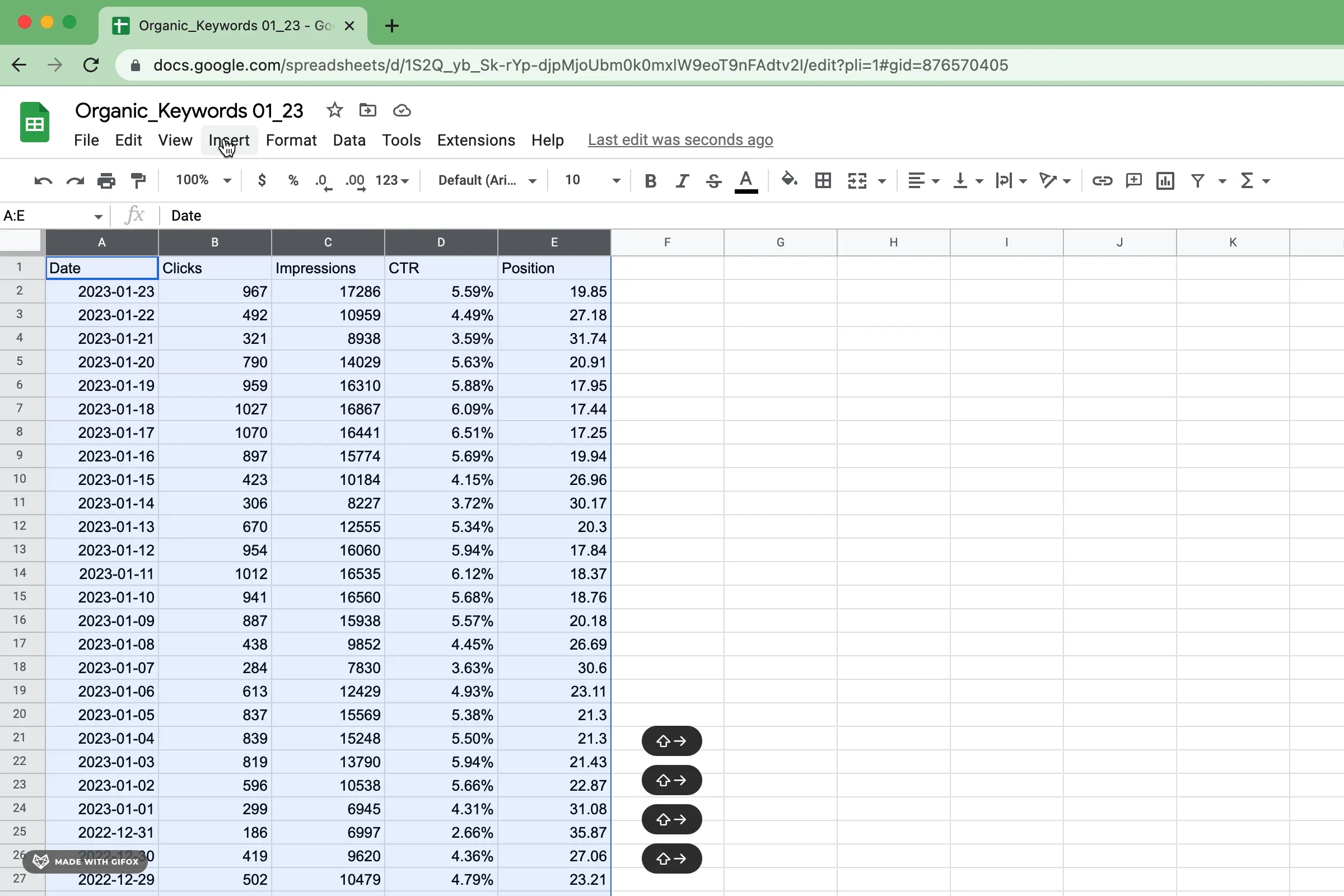 Chart From Spreadsheet Columns