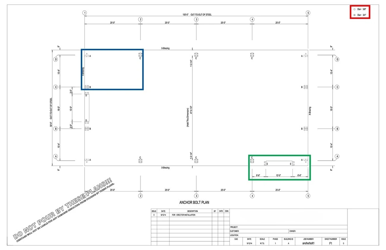 How To Read Steel Building Anchor Bolt Plans Fortify Building 