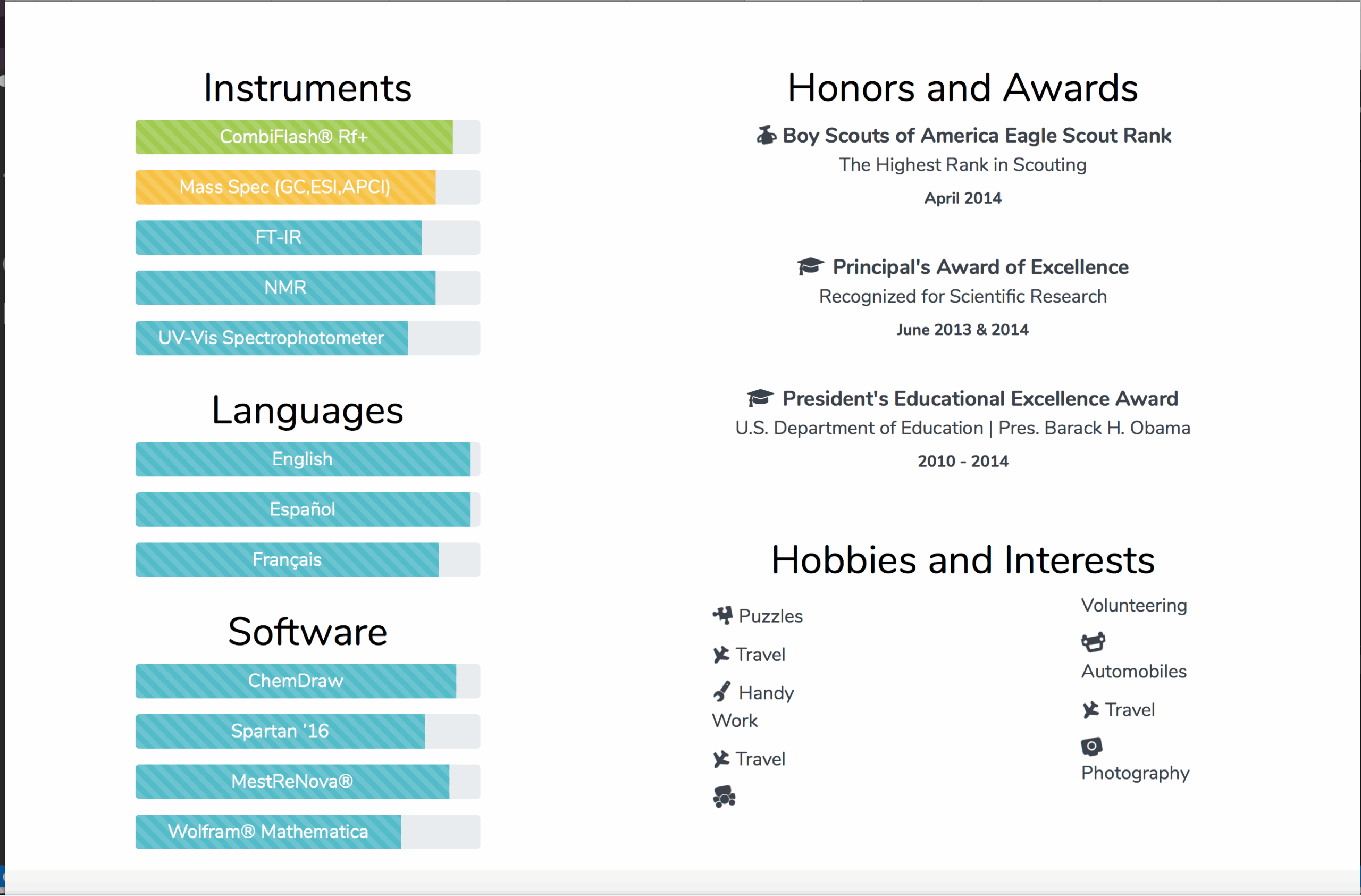 Responsive 2 Column Comparison Chart