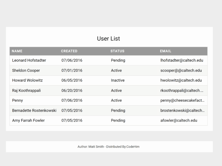 HTML Table Column Width Auto Adjust CodeHim
