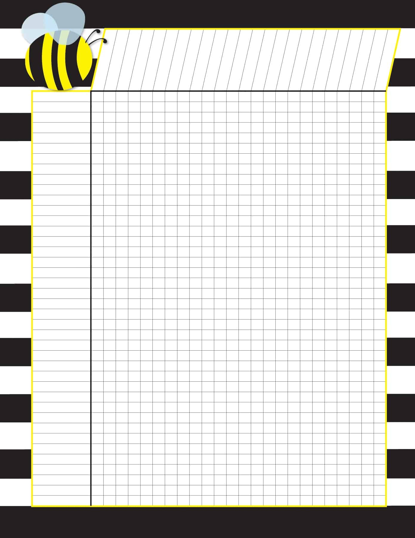 Incentive Chart Wide Stripes 40 Rows U0026 24 Columns Barker Creek Publishing