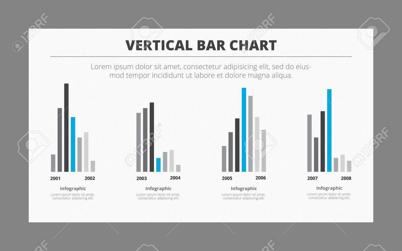 Infographic Template Of Four Vertical Bar Charts With Titles Isolated On White Every Bar Chart Consists Of Seven Columns Showing Annual Dynamics Royalty Free SVG Cliparts Vectors And Stock Illustration Image 51163926 
