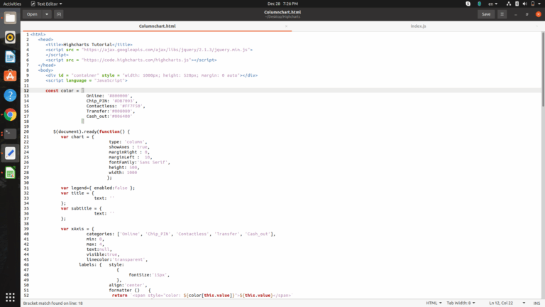 Javascript Column Chart Issues Stack Overflow