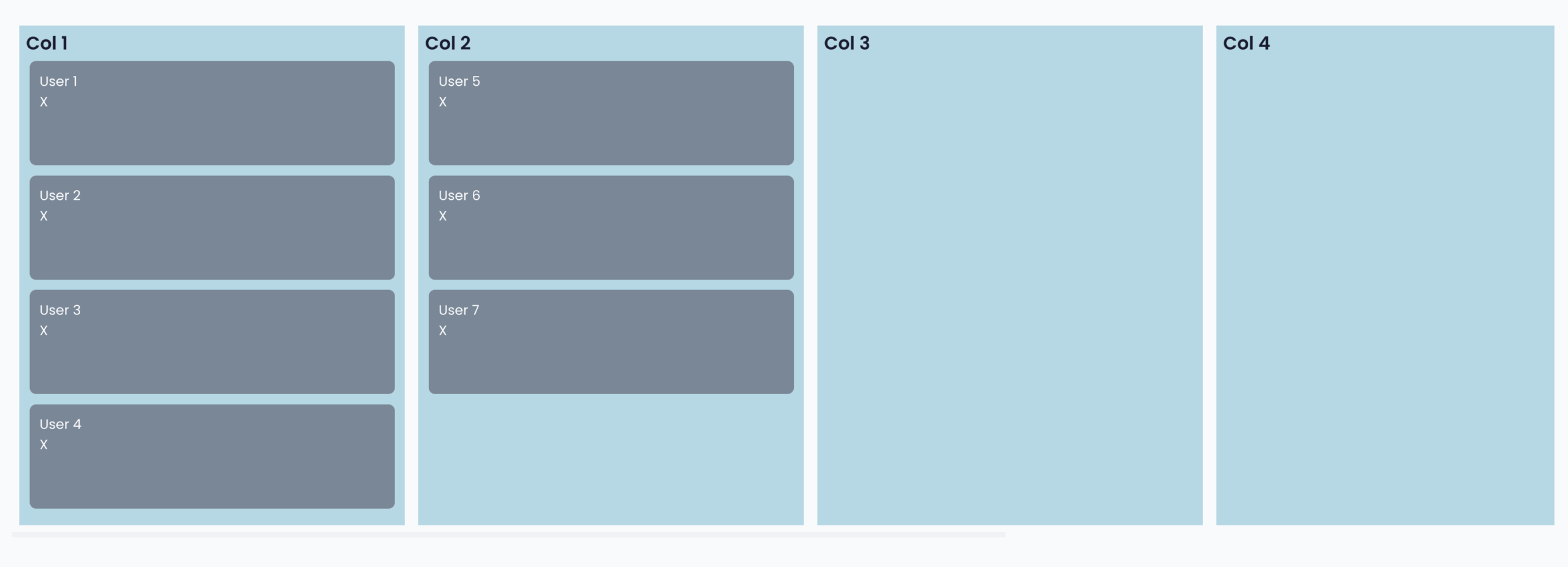 Javascript Move Draggable Items Between Columns And Save 