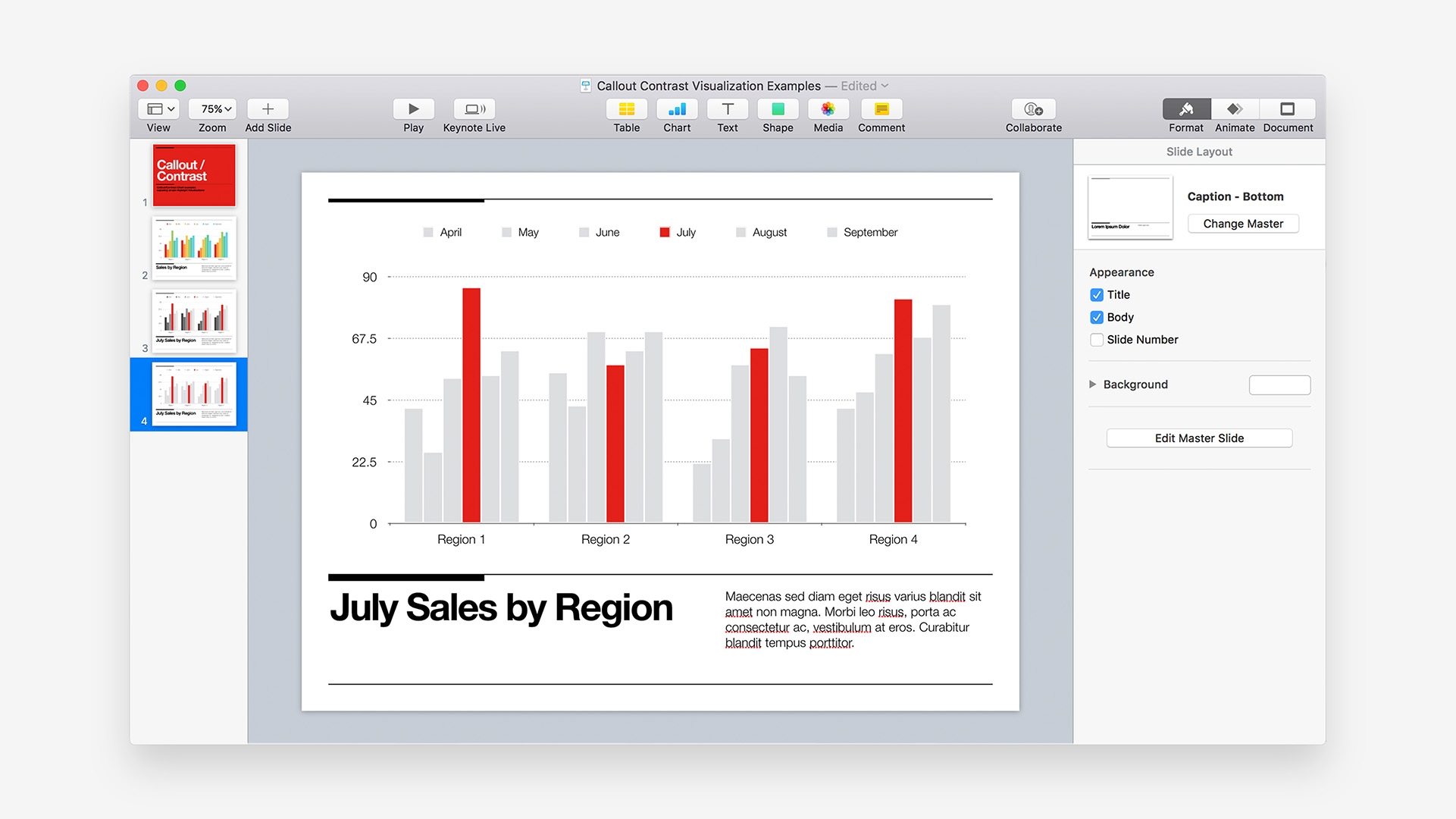 Column Chart Keynote