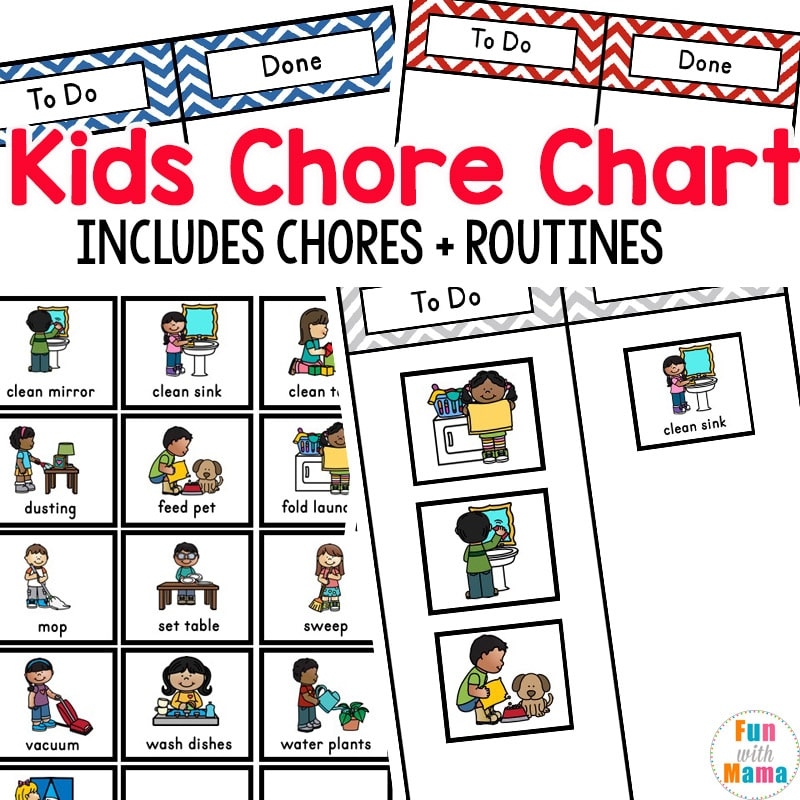 Chore Chart With 8 Columns