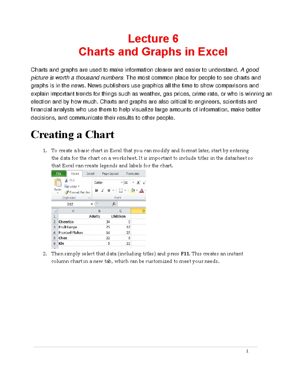 Lecture 6 Charts And Graphs In Excel Comprehensive Guide Studocu Lecture 6 Charts And Graphs In Excel Comprehensive Guide Studocu